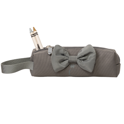 Caramelo Girls Grey Bow Pencil Case