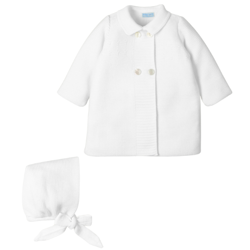 Mac Ilusion Baby Ivory Knit Coat & Hat