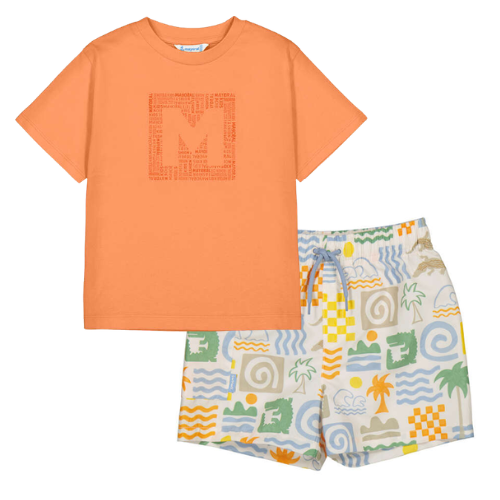 Mayoral Boys Summer Print Swimshorts Set