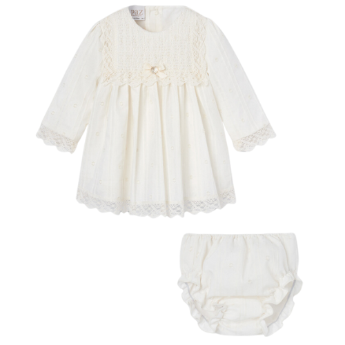 Paz Rodriguez Baby Cream Dress