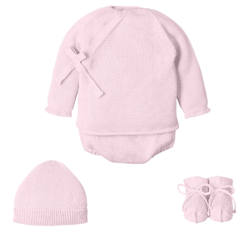 Mac Ilusion Baby Pink Tie Outfit Set