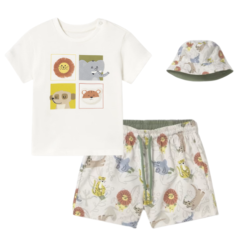 Mayoral Baby Boys Animal Swimshorts Set