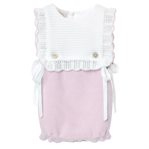 Paz Rodriguez Baby Pink Knit Romper