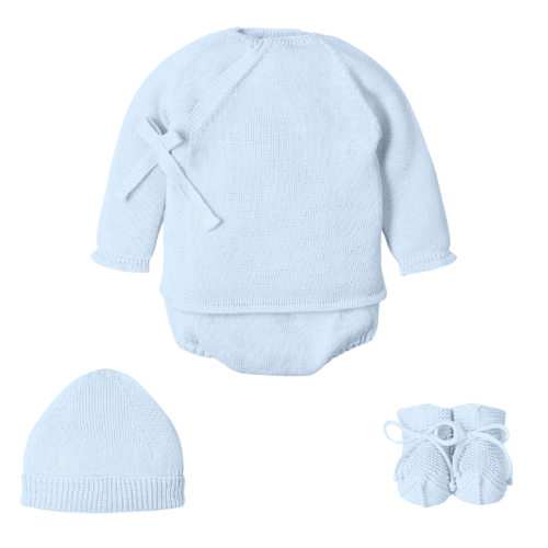 Mac Ilusion Baby Blue Tie Outfit Set