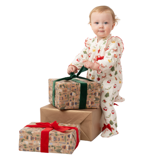 Caramelo Girls Christmas Babygrow & Hat