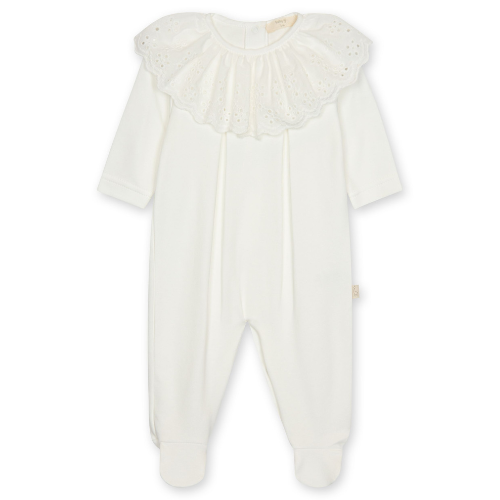 Baby Gi Ivory Cotton Broderie Anglaise Babygrow