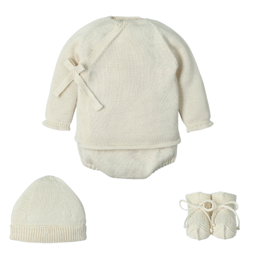 Mac Ilusion Baby Natural Tie Outfit Set