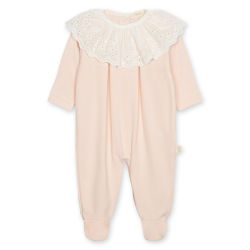 Baby Gi Peach Cotton Broderie Anglaise Babygrow
