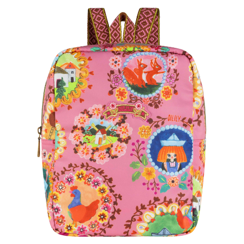 Oilily Girls Pink Print Bobby Backpack