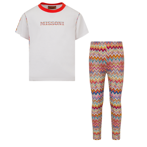 Missoni Girls Multi Zig Zag Leggings Set