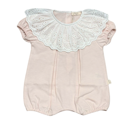 Baby Gi Peach Cotton Broderie Anglaise Romper