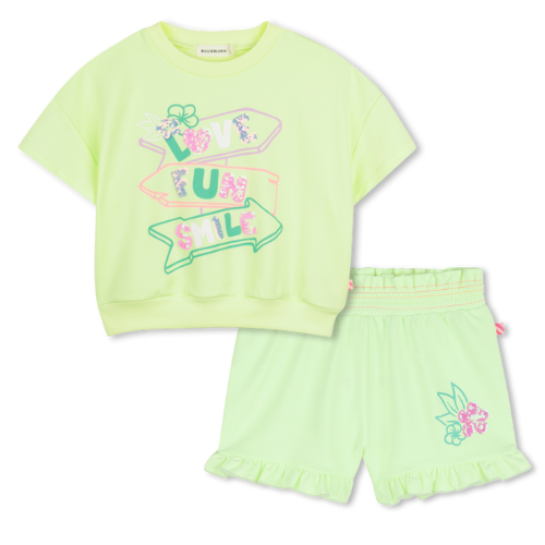 Billieblush Girls Neon Lime Shorts Set