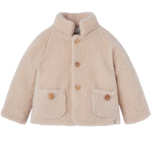 Paz Rodriguez Baby Beige Teddy Coat