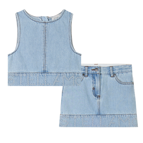 Stella McCartney Girls Denim Skirt Set