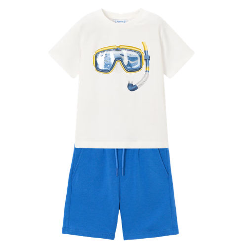 Mayoral Boys Blue Snorkelling Shorts Set