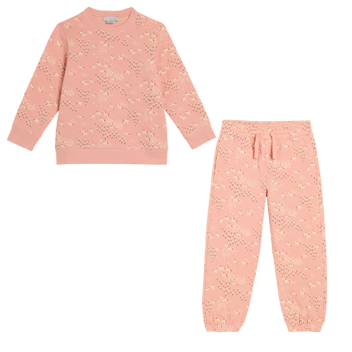 Stella McCartney Girls Pink Horse Jogsuit