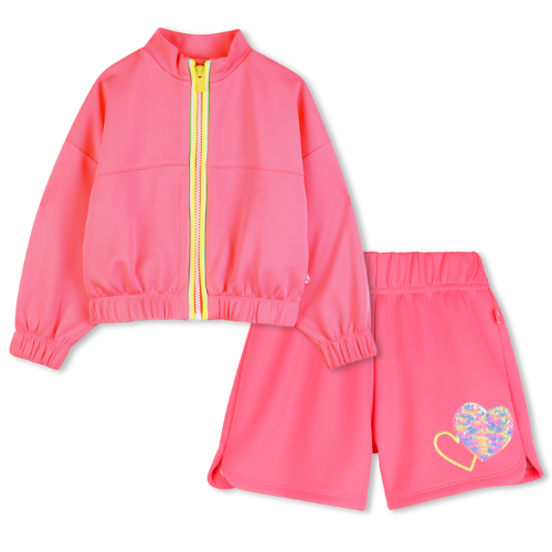 Billieblush Girls Neon Pink Shorts Set