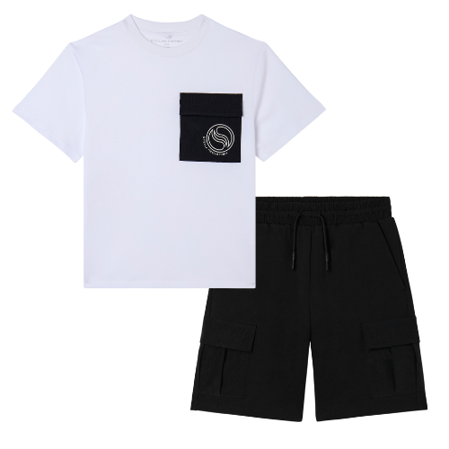 Stella McCartney Boys Black Shorts Set