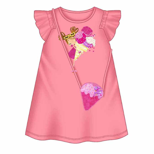 Mayoral Girls Fuchsia Ice Cream Bag Dress