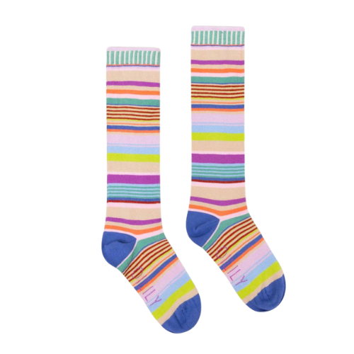 Oilily Girls Lilac Stripe Manuela Knee High Socks