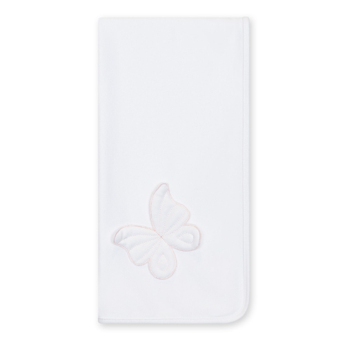 Baby Gi White Butterfly Muslin Blanket