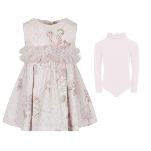 Lapin House Girls Pink Ballerina Dress Set