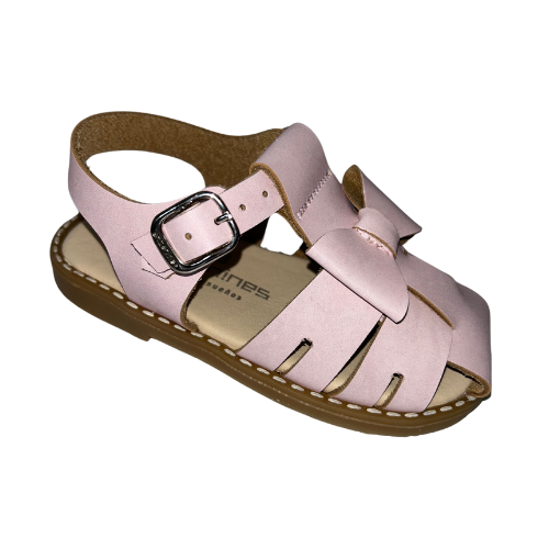 Andanines Girls Pink Bow Sandals