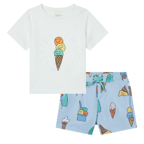 Stella McCartney Baby Ice Cream Swimshorts Set