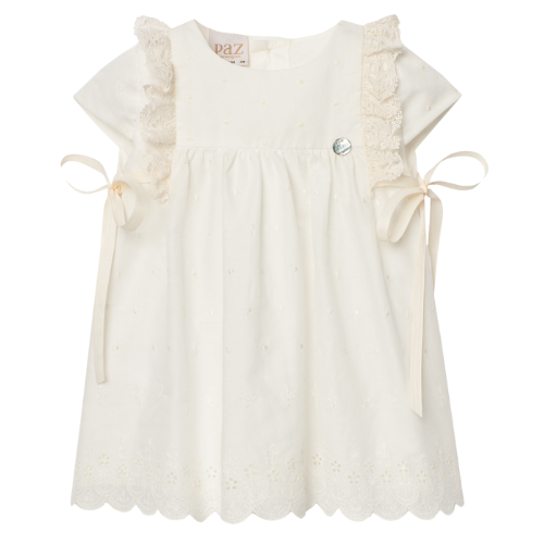 Paz Rodriguez Baby Cream Dress