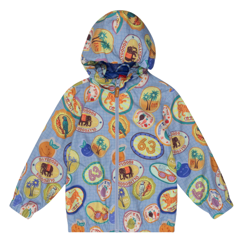 Oilily Boys Blue Chameleon Printed Jacket