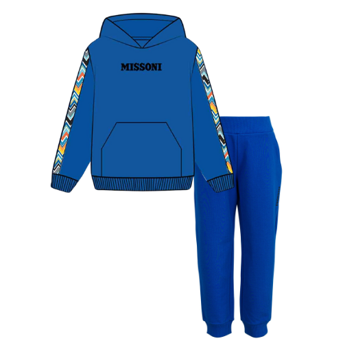 Missoni Boys Blue Zig Zag Jogsuit