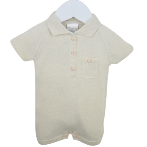 Pex Baby Boys Beige 'Bradley' Romper