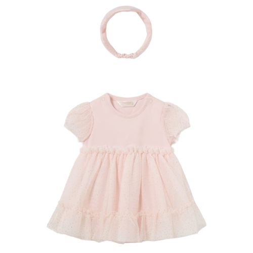 Mayoral Baby Pink Tulle Butterfly Wings Romper