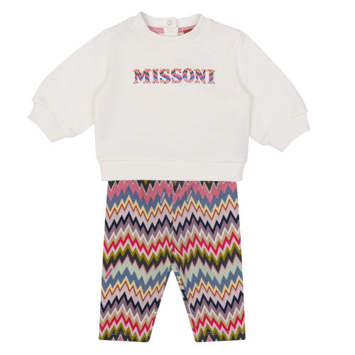 Missoni Baby Pink & Purple Zig Zag Leggings Set