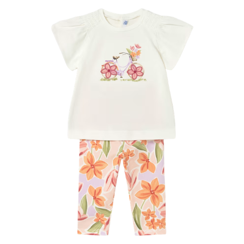 Mayoral Baby Floral Bike Leggings Set
