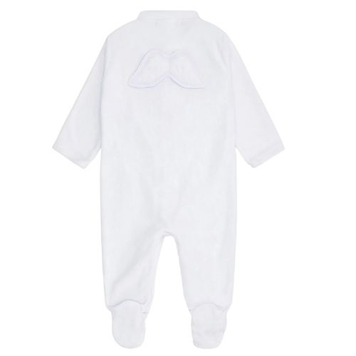 Marie Chantal Blue Velour Wing Babygrow