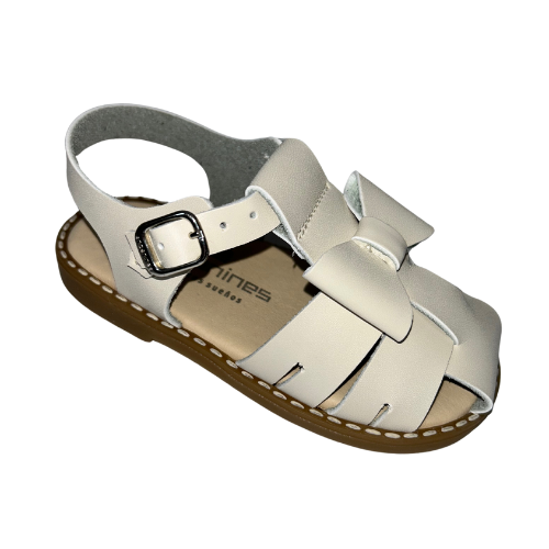 Andanines Girls Beige Bow Sandals