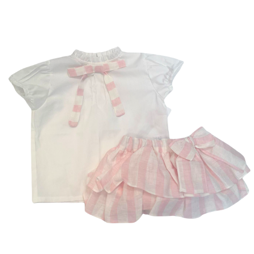 Puro Mimo Baby Pink Stripe Outfit