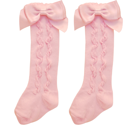 Pex Pink Bow 'Grazia' Knee Socks