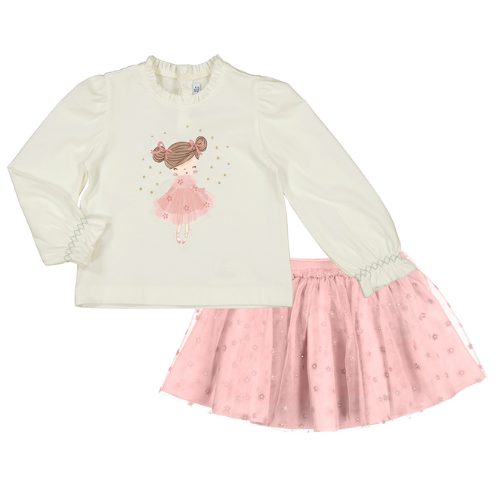 Mayoral Baby Pink Tulle Skirt Set