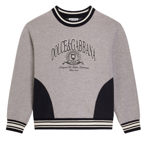 Dolce & Gabbana Boys Grey/Navy Sweatshirt