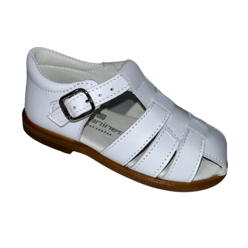 Andanines Boys White Caged Sandals