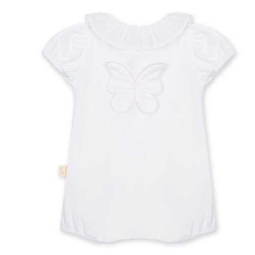 Baby Gi White Cotton Butterfly Romper