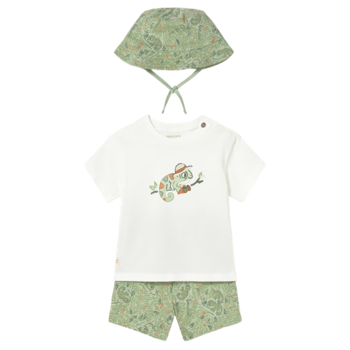Mayoral Baby Green Gecko Shorts Set