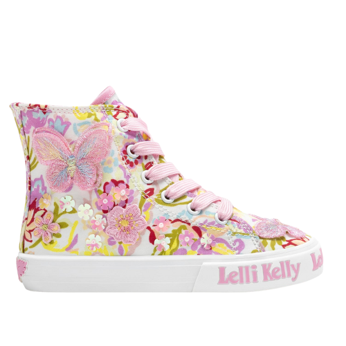 Lelli Kelly White Butterfly High Tops