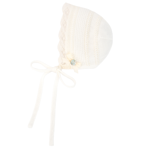 Paz Rodriguez Baby Cream Bonnet