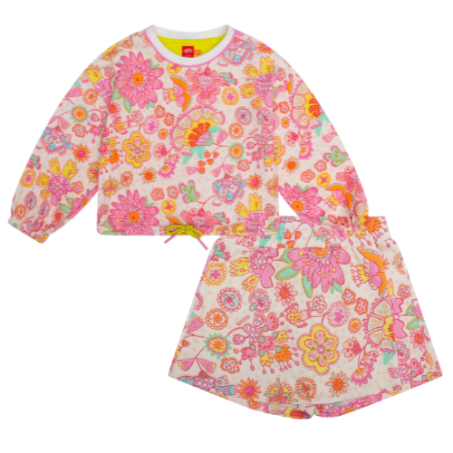 Oilily Girls Paisley Flowers Hexima Shorts Set