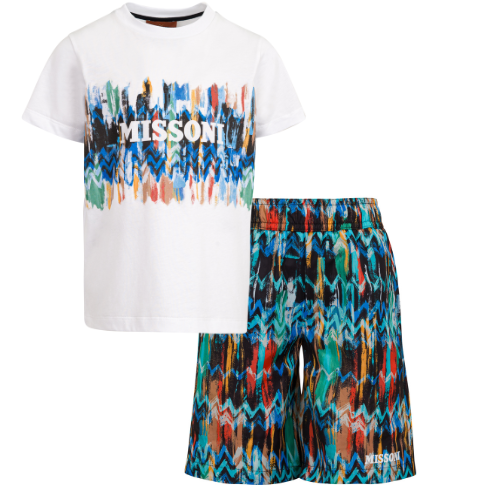 Missoni Boys Abstract Zig Zag Swimshorts Set