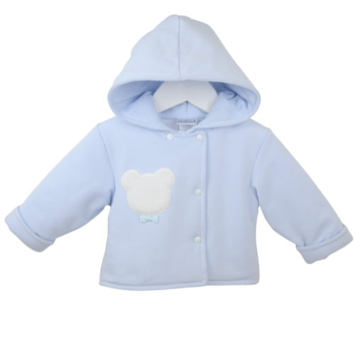 Pex Baby Boys Blue Bear Hooded Jacket