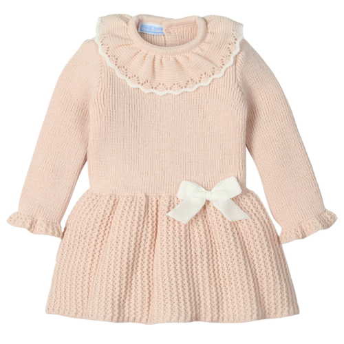 Mac Ilusion Baby Nude Knit Bow Dress